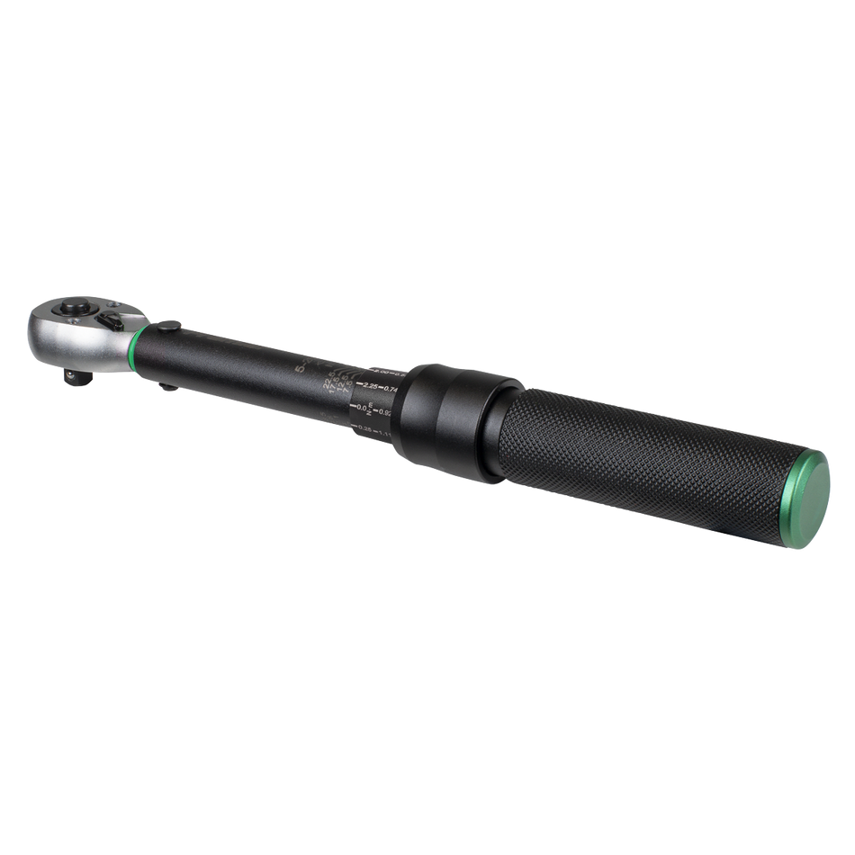 Sealey STW901B Torque Wrench Micrometer 1/4"Sq Drive Calibrated 5-25Nm - Premier Black