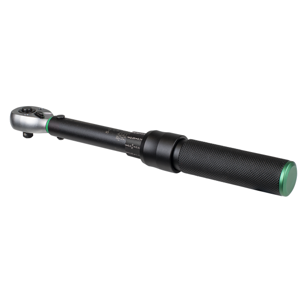 Sealey STW901B Torque Wrench Micrometer 1/4"Sq Drive Calibrated 5-25Nm - Premier Black