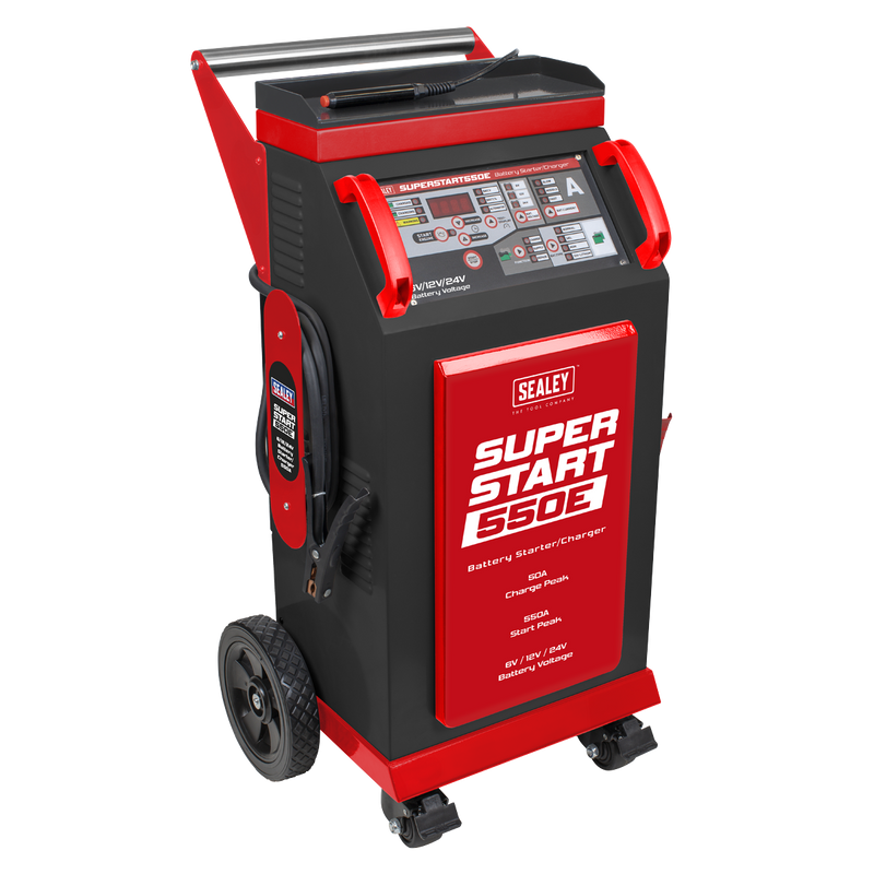 Sealey SUPERSTART550E 6/12/24V Battery Starter/Charger 550A