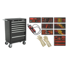 Sealey TBTECOMBO2 63pc Insulated Tool Kit with 7 Drawer Rollcab