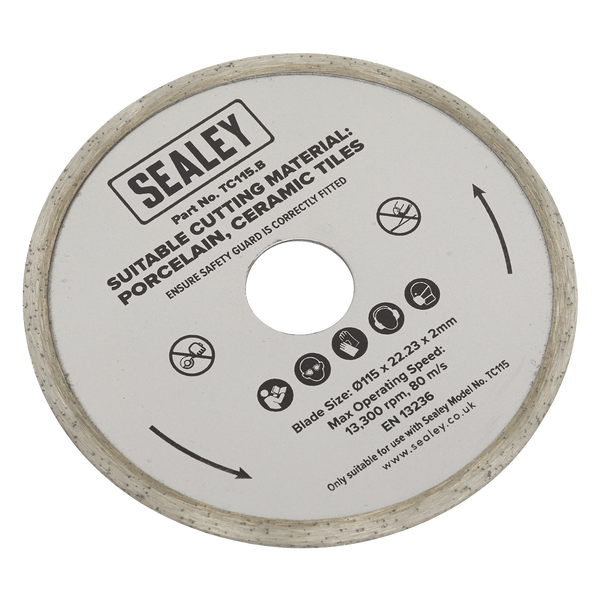Sealey TC115.B Blade Diameter 115 (Bore Diameter 22.23mm)