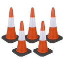 Sealey TFC05 Traffic Cone 75cm - Pack of 5
