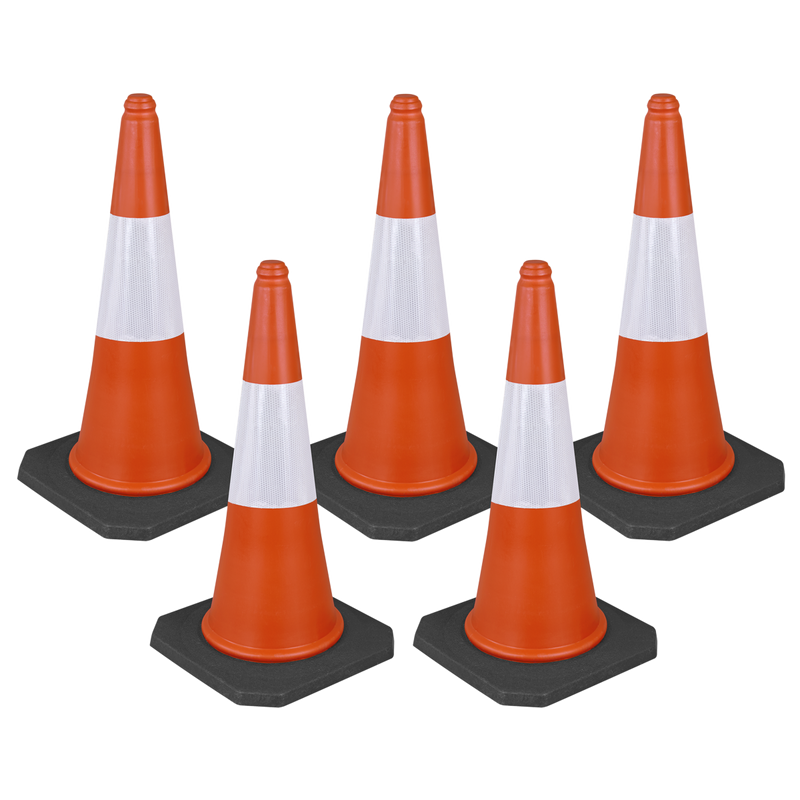 Sealey TFC05 Traffic Cone 75cm - Pack of 5
