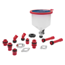 Sealey VS0045 Automotive Coolant Filling Set Non-Spill 15pc