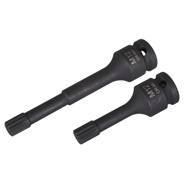 Sealey VS0100 M12 Wheel Bearing Hub Spline Socket Bits for VAG 2pc
