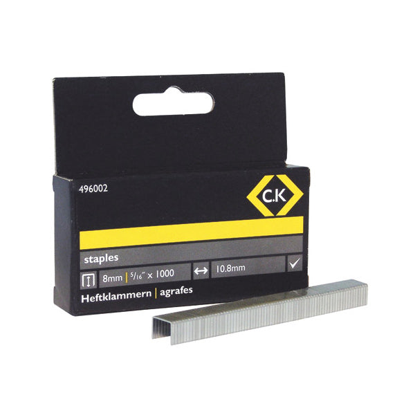 C. K Tools 496002 Staples Box/1000 8mm