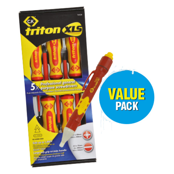 C. K Tools T4729 Tritonxls Insul Screwdriver Set SL/PZ