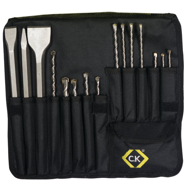 C. K Tools T3133 SDS Concrete Drill Bit & Chisel Set of 15