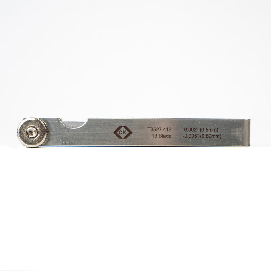 C. K Tools T3527M 413 Feeler Gauge 4in/100mm 13 Blade Metric