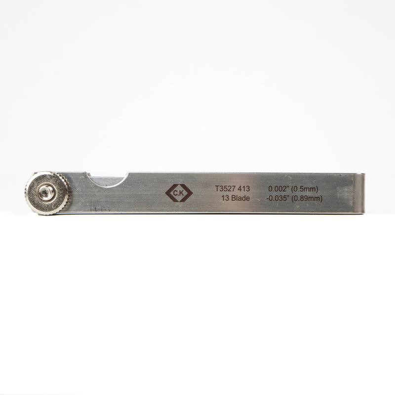 C. K Tools T3527M 413 Feeler Gauge 4in/100mm 13 Blade Metric