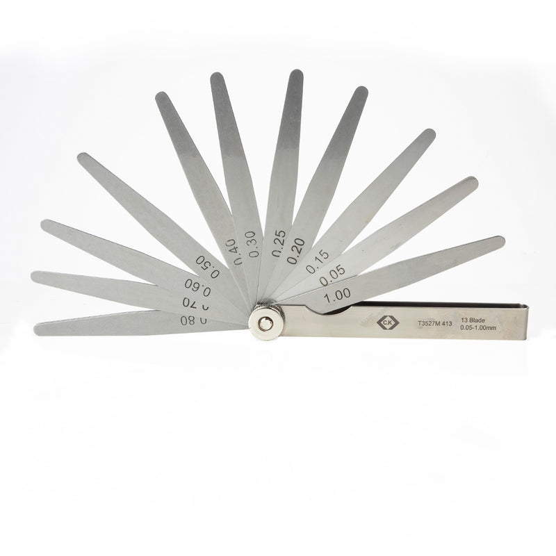 C. K Tools T3527M 413 Feeler Gauge 4in/100mm 13 Blade Metric