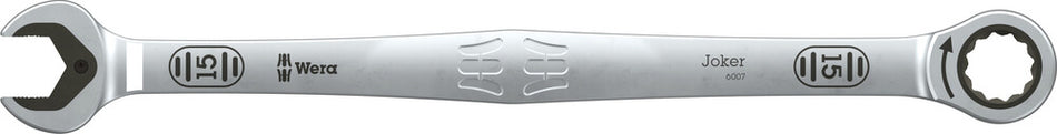 Wera 05020358001 6007 Joker SB Ring ratchet spanner, long design, 15 x 265 mm