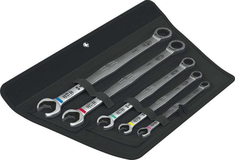 Wera 05020380001 6007 Joker 5 Set 1 Ring ratchet spanner set, 5pc