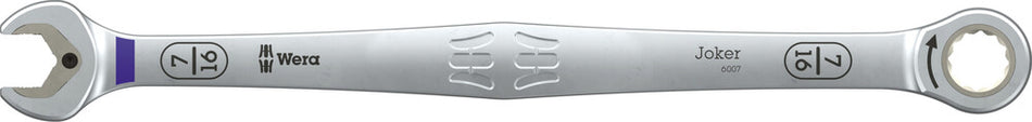Wera 05020363001 6007 Joker Ratcheting combination spanner SB, long design, imperial, 7/16" x 220 mm
