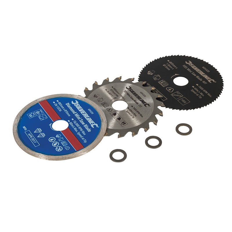 Silverline 604320 Mini Saw Blade Set 3pce