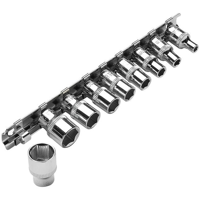 Clarke 1700814 PRO408 9 Piece _" Drive Anti Slip Metric Socket Set