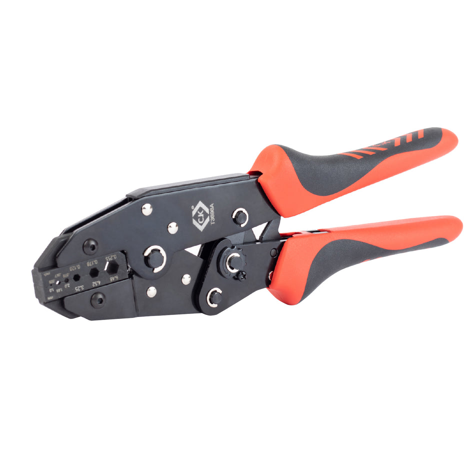 C. K Tools T3698A Ratchet Crimping Pliers Coax, BNC,TNC 1-6.48mm 2K