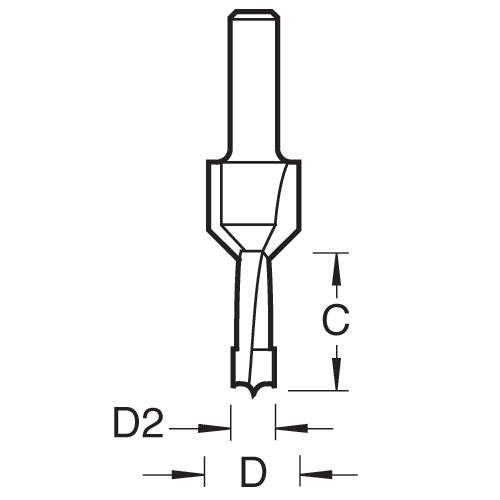 Trend Tools 62/80X1/4TC Drill Countersink Counterbore 9.5Mm Diameter
