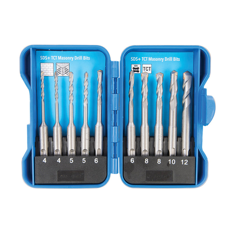 Silverline 628645 SDS Plus TCT Masonry Drill Bit Set 10pce
