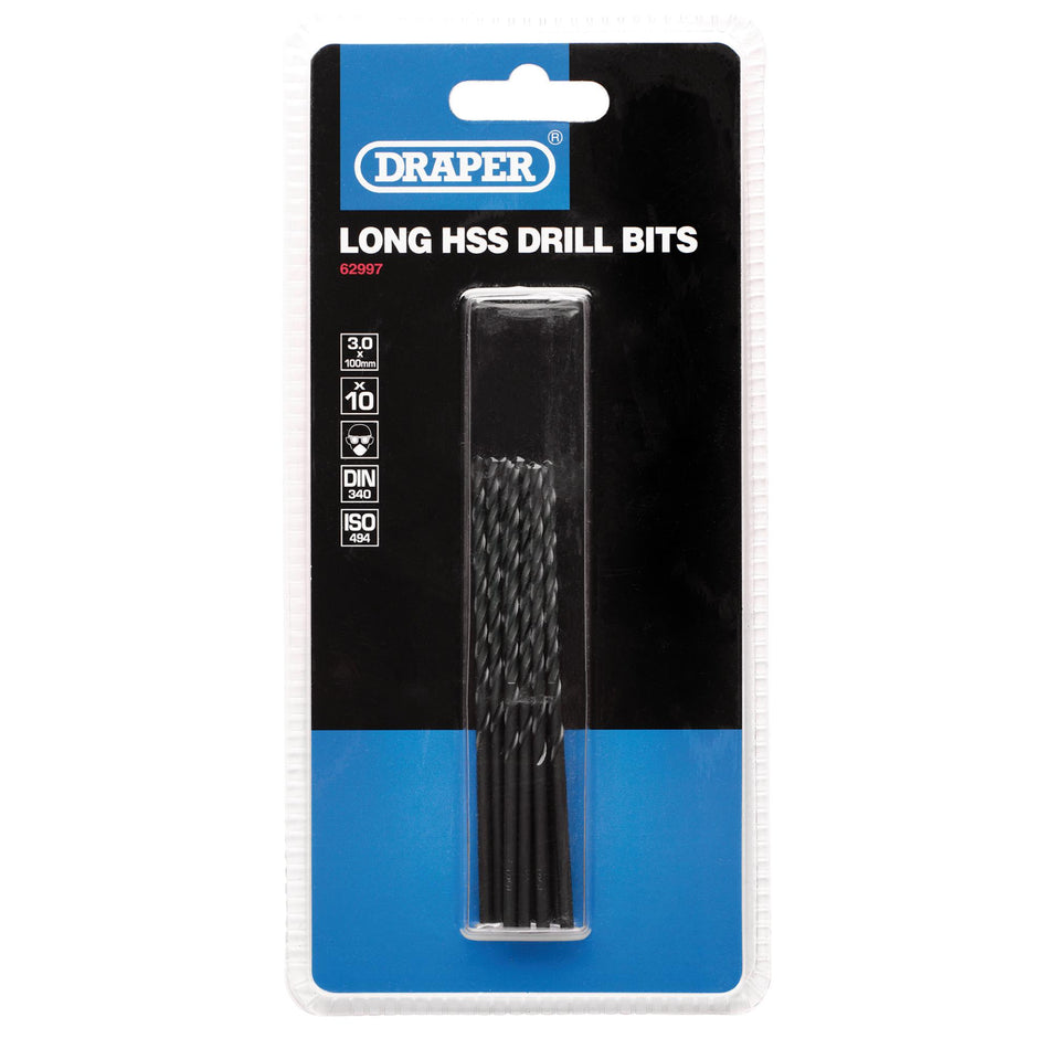 DRAPER 62997 Long HSS Drill Bit (3.0mm)