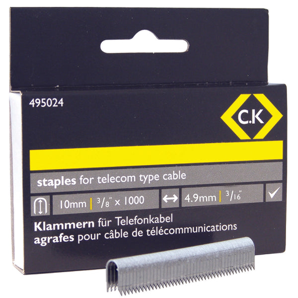 C. K Tools 495024 Staples Box of 1000 10mm