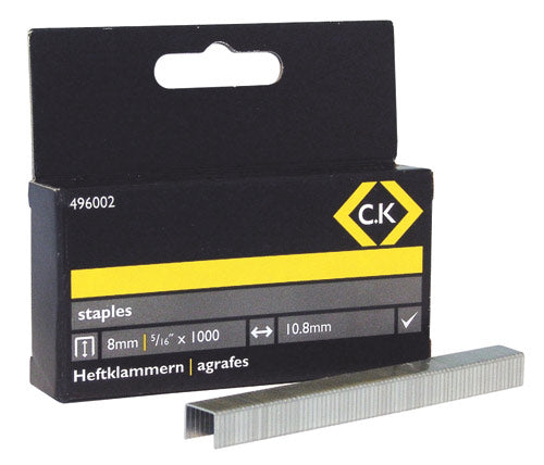 C. K Tools 496002 Staples Box/1000 8mm