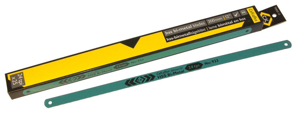 C. K Tools T0933 12 Hacksaw Blades 12in x 24TPI 25 Pack