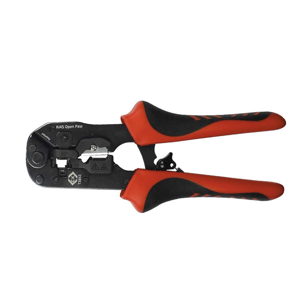 C. K Tools T3853 Ratchet Crimping Pliers Pass Thru Modular 8P 2K