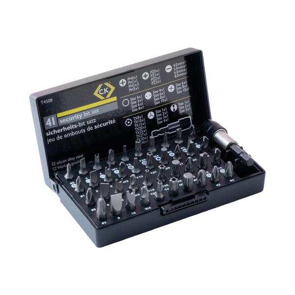 C. K Tools T4508 Security Screwdriver Bit Set (25mm) 41 Piece