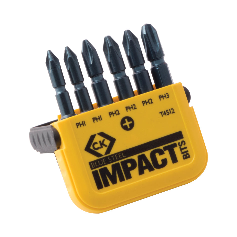 C. K Tools T4512 Blue Steel Mixed PH Bit Set of 6