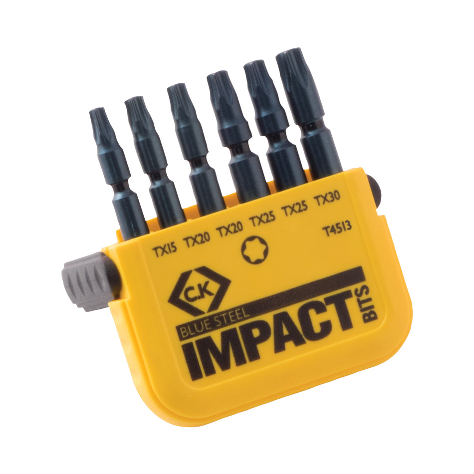 C. K Tools T4513 Blue Steel Mixed TX Bit Set of 6