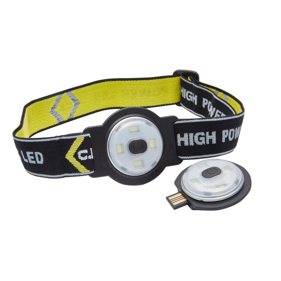 C. K Tools T9608R2 USB Rechargeable LED Head Torch Twin Pack