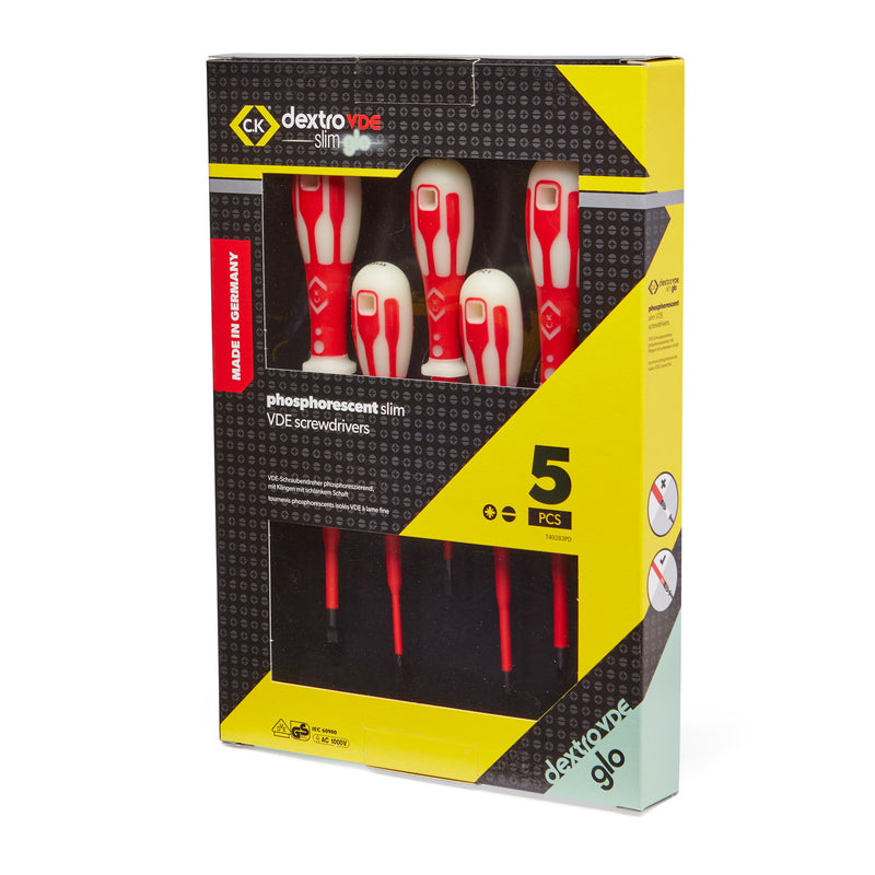 C. K Tools T49283PD Dextro VDE Slim Glo Screwdriver PZD Set/5