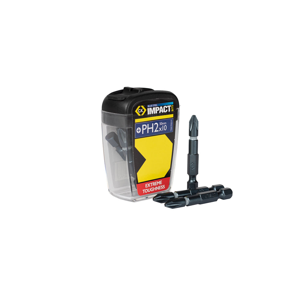 C. K Tools T4560 PH2LD10 Blue Steel PH2 50mm 10pk