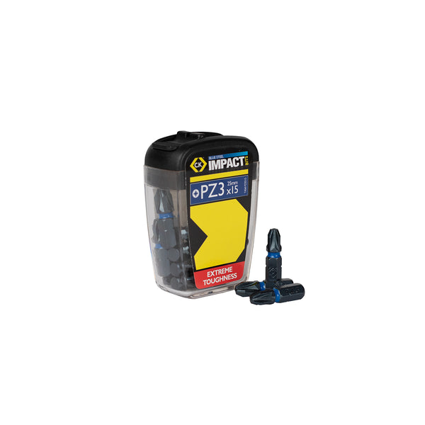 C. K Tools T4560 PZ3D15 Blue Steel PZ3 25mm 15pk