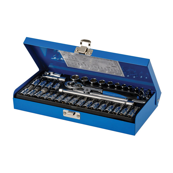 Silverline 633493 Socket Wrench Set 1/4" Drive Metric 38pce