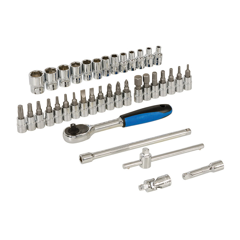 Silverline 633493 Socket Wrench Set 1/4" Drive Metric 38pce