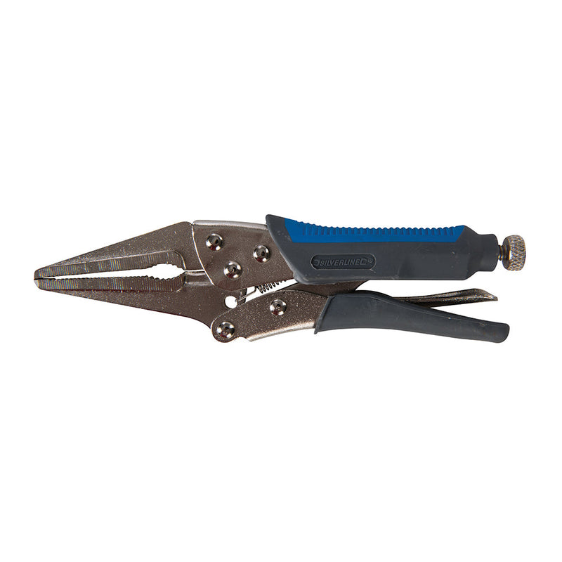 Silverline 633582 Self Locking Soft-Grip Long Nose Pliers