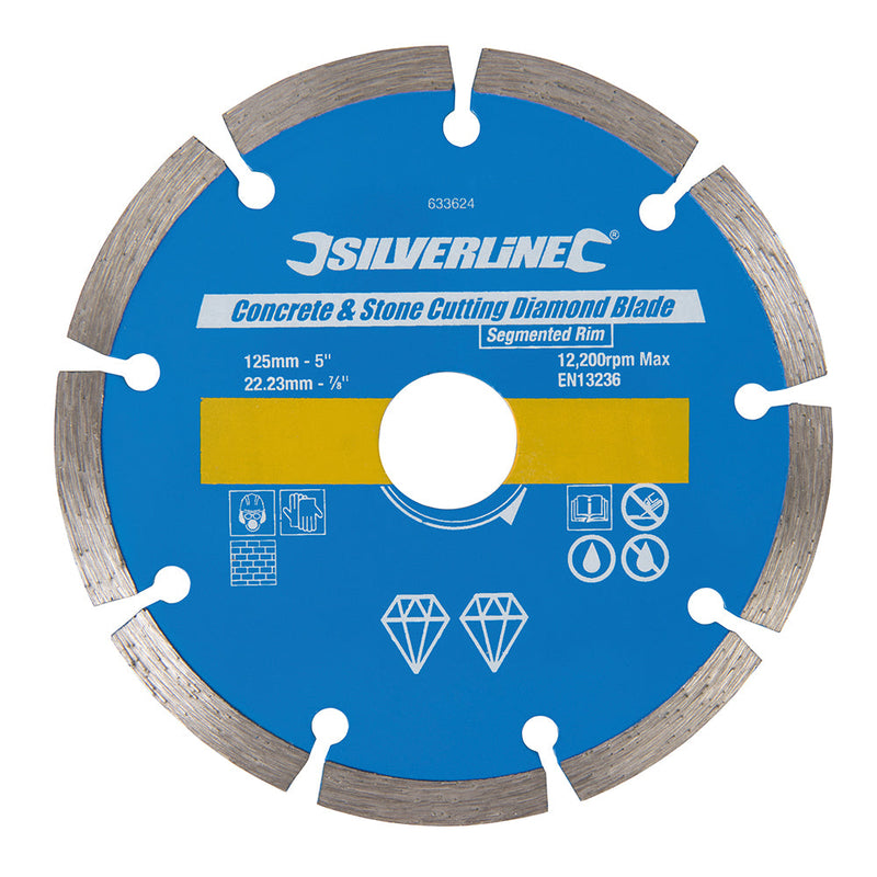 Silverline 633624 Concrete & Stone Cutting Diamond Blade