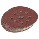 DRAPER 63372 Assorted Grit Hook and Loop Sanding Discs, 125mm (Pack of 10)