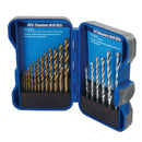 Silverline 633805 Titanium-Coated HSS & Masonry Drill Bit Set 19pce