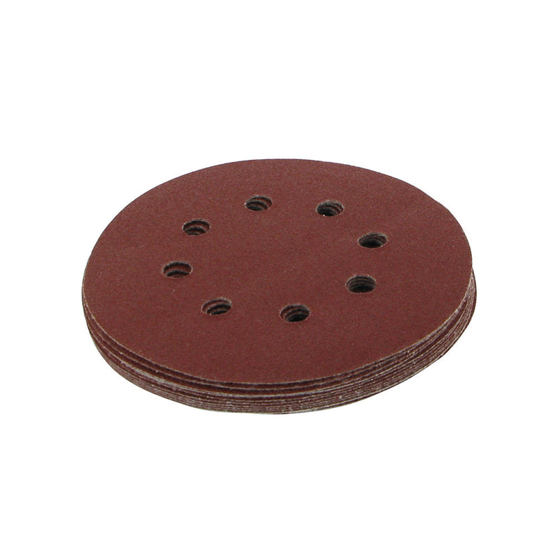 Silverline 633955 Hook & Loop Discs Punched 125mm 10pk