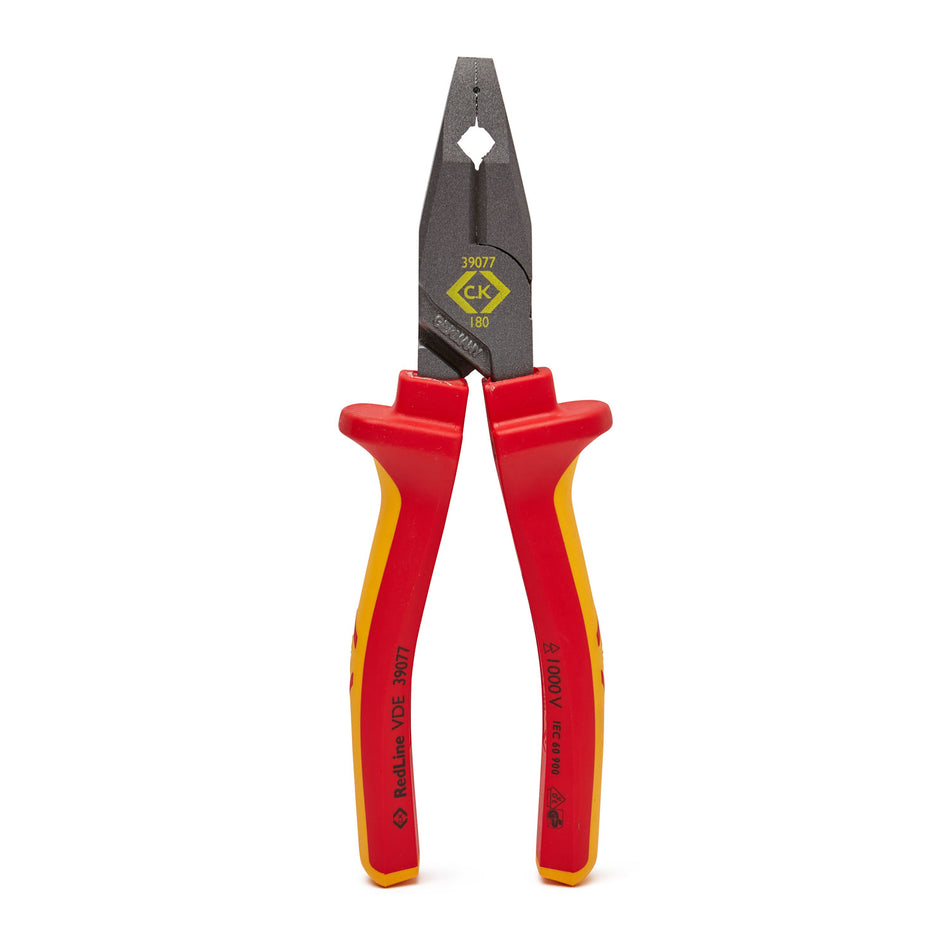 C. K Tools T39077-180 RedLine VDE Electricians Plier 180mm