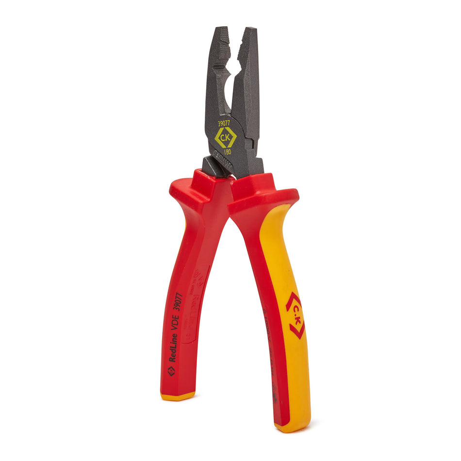 C. K Tools T39077-180 RedLine VDE Electricians Plier 180mm