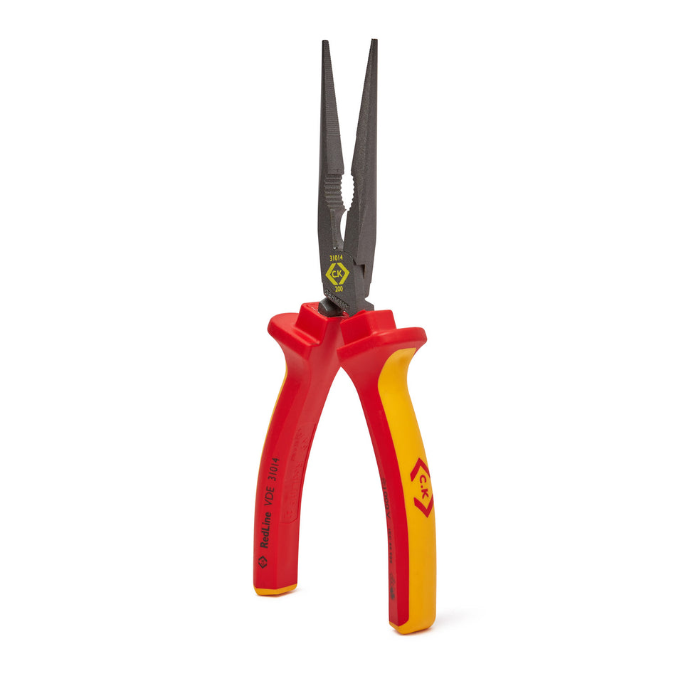 C. K Tools 431014 RedLine VDE Snipe Nose Plier Straight 200mm