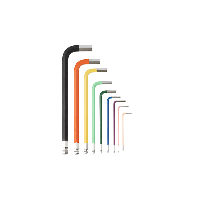 C. K Tools T4449 Ball-ended Coloured Hexagon Key Set of 9 Metric