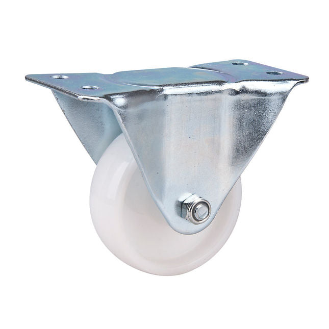 Clarke 4200067 White Nylon Castor Wheels Fixed / Swivel / Swivel & Brake (50mm - 100mm)
