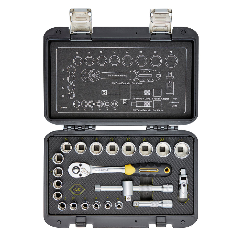 C. K Tools T4661 Socket Set 3/8in Drive 23Pce