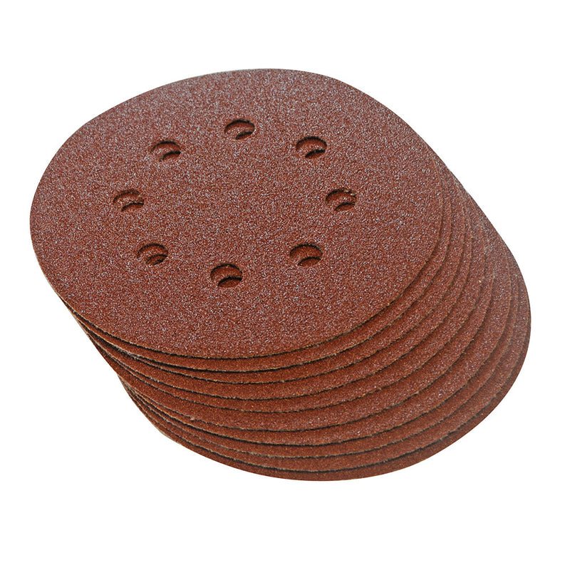 Silverline 647920 Hook & Loop Discs Punched 125mm 10pk