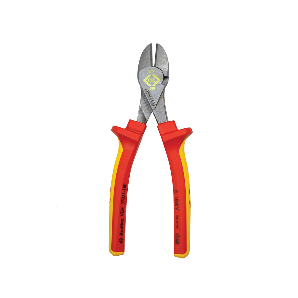 C. K Tools T37021 180 RedLine VDE High Leverage Side Cutters 180mm